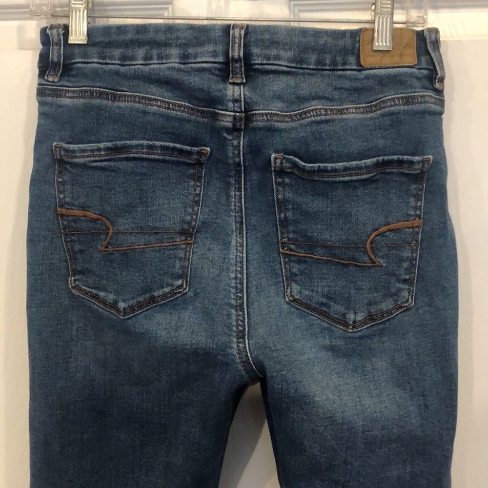 American Eagle Women’s 6 Short Distressed Curvy super high rise Jegging Jeans - Picture 7 of 16